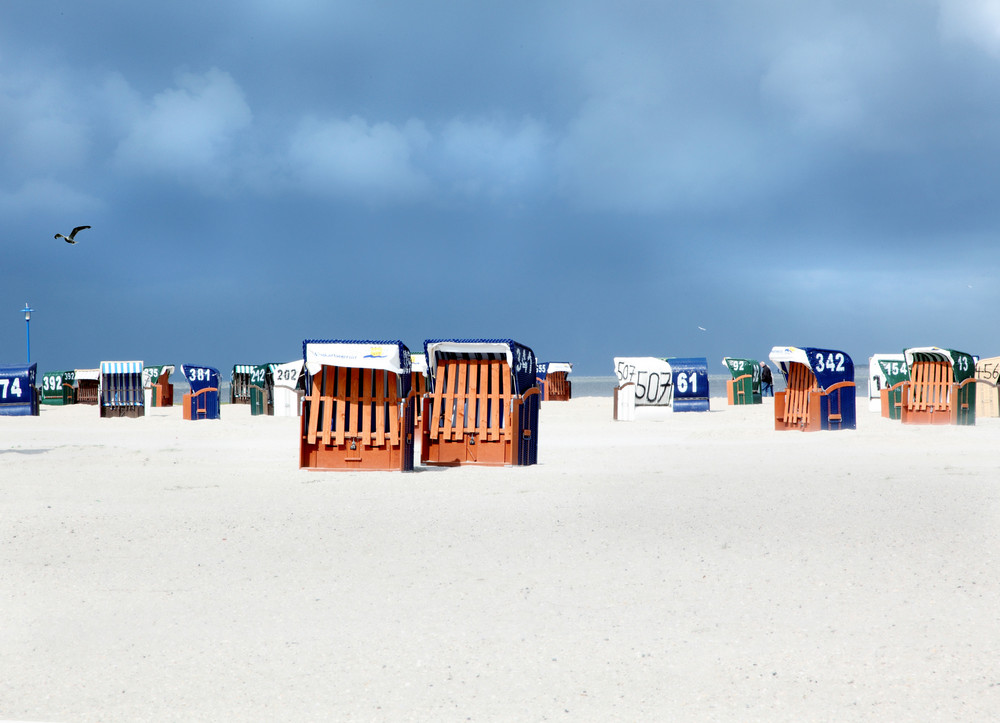 leichter Sandsturm an der Nordsee