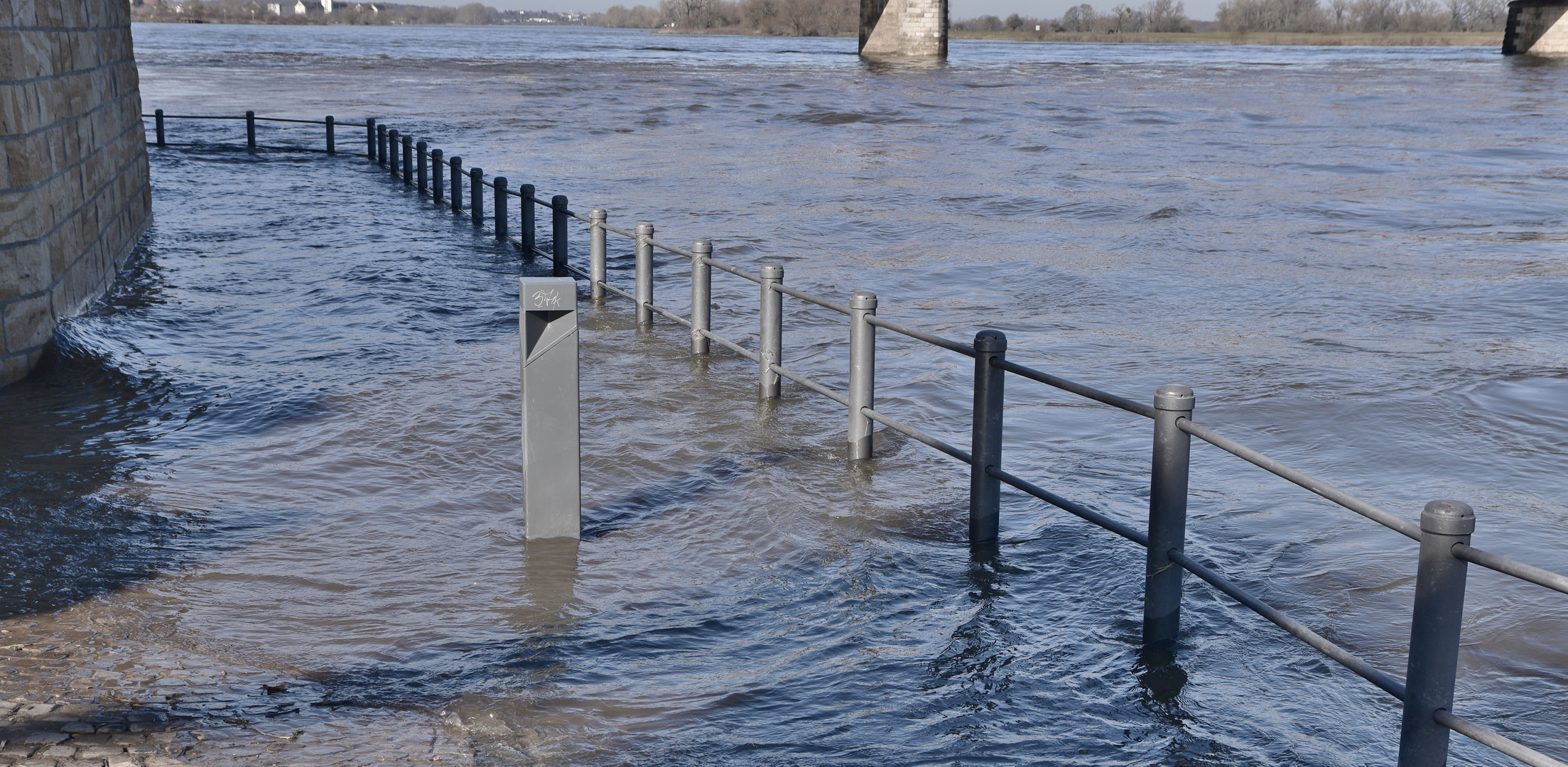 Leichtes Hochwassser der Elbe