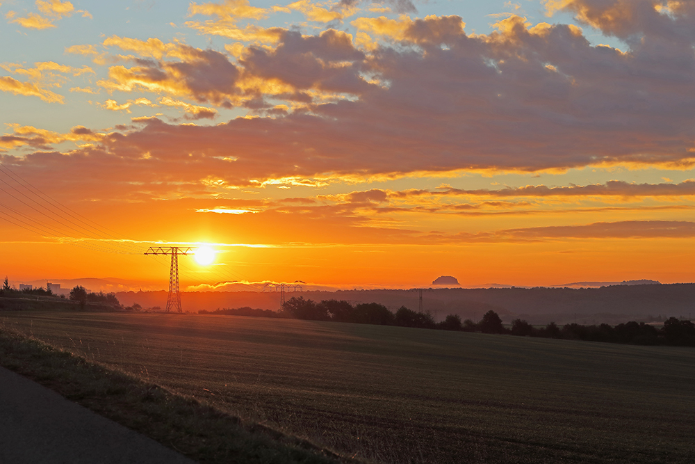 Leider gelingt es mit der Morgensonne nicht immer so, wie ich es wie hier bevorzuge ...