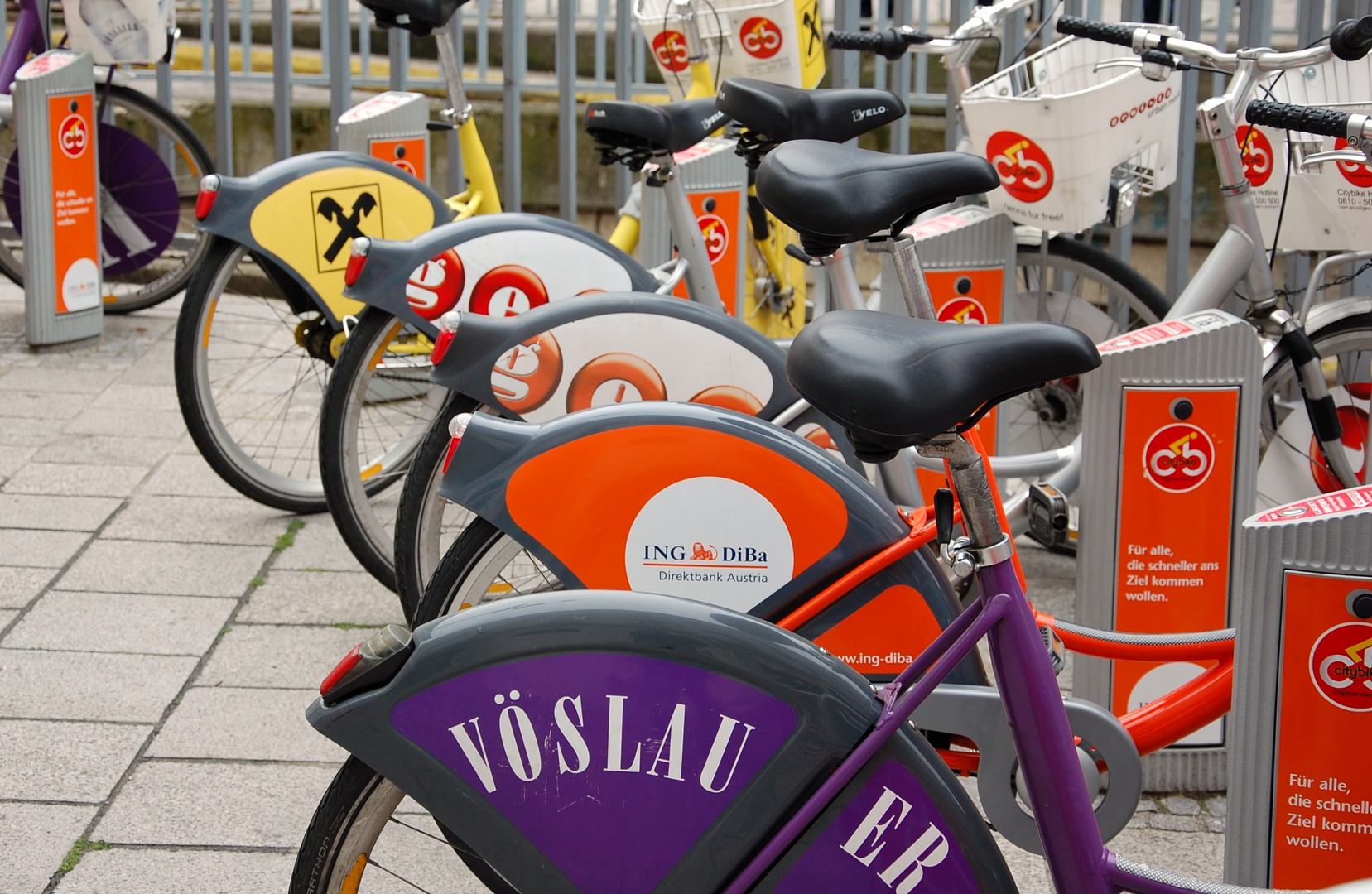 Leihfahrräder in Wien Stadt