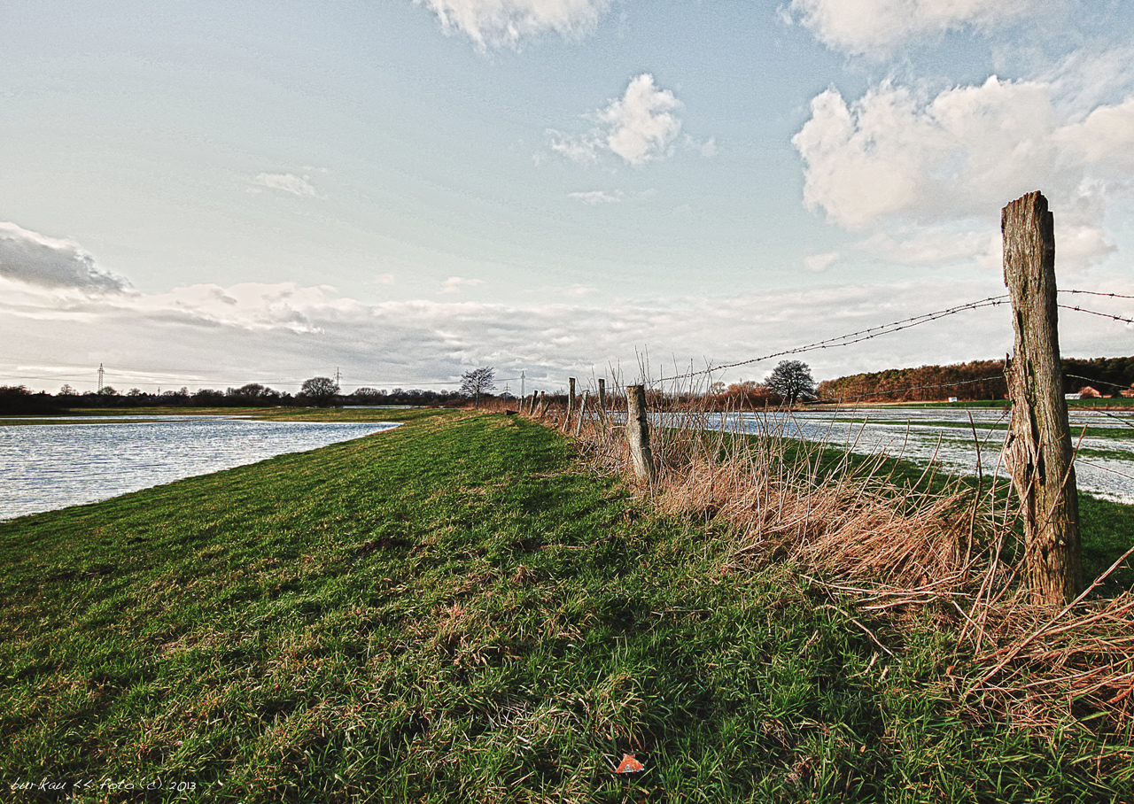 Leine bei Hochwasser (HDR Tone Mapping)