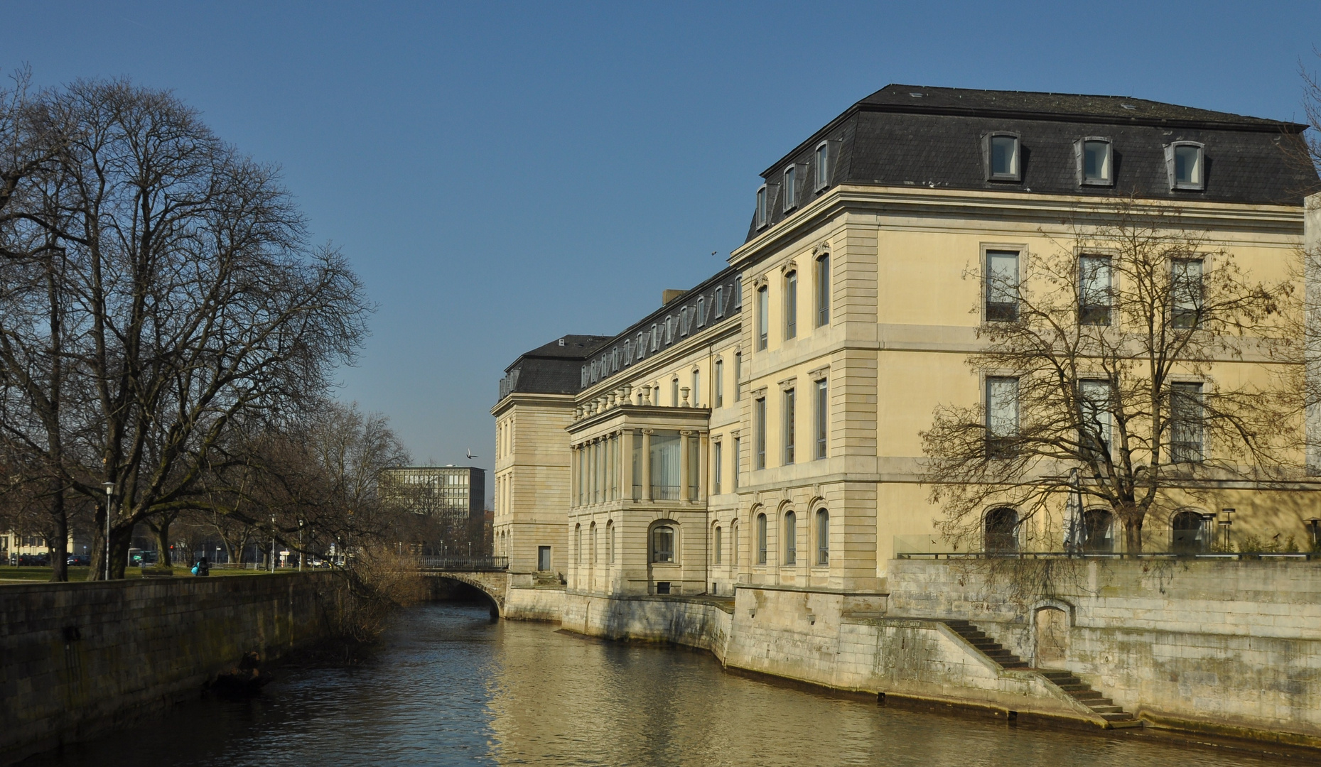 Leineschloss ohne Hochwasser