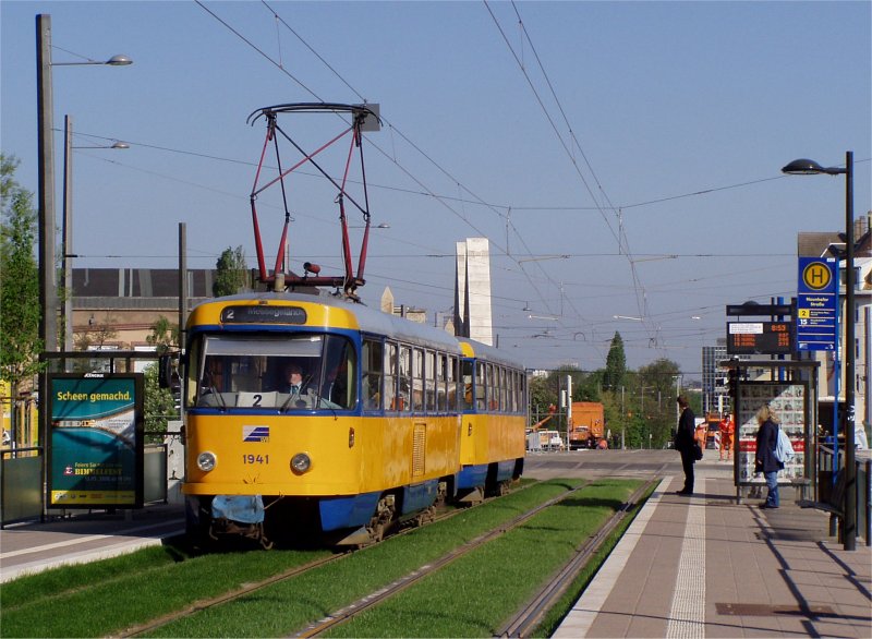 Leipzig: Alter Tatra auf neuem Gleis