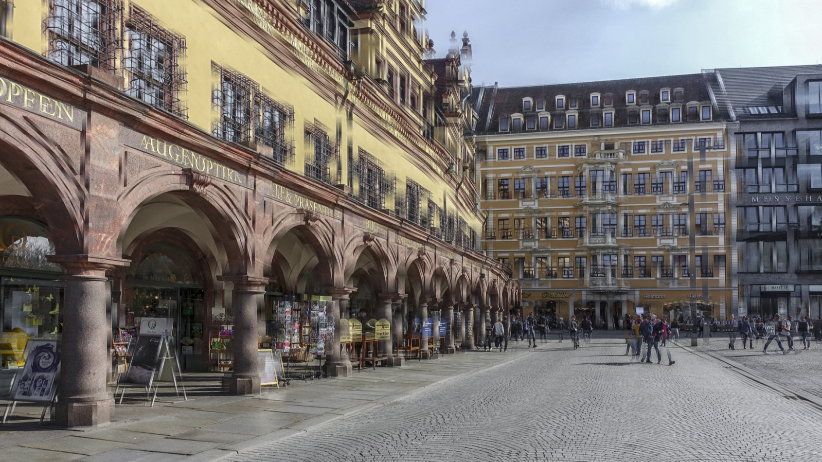 Leipzig, am Markt (3D)