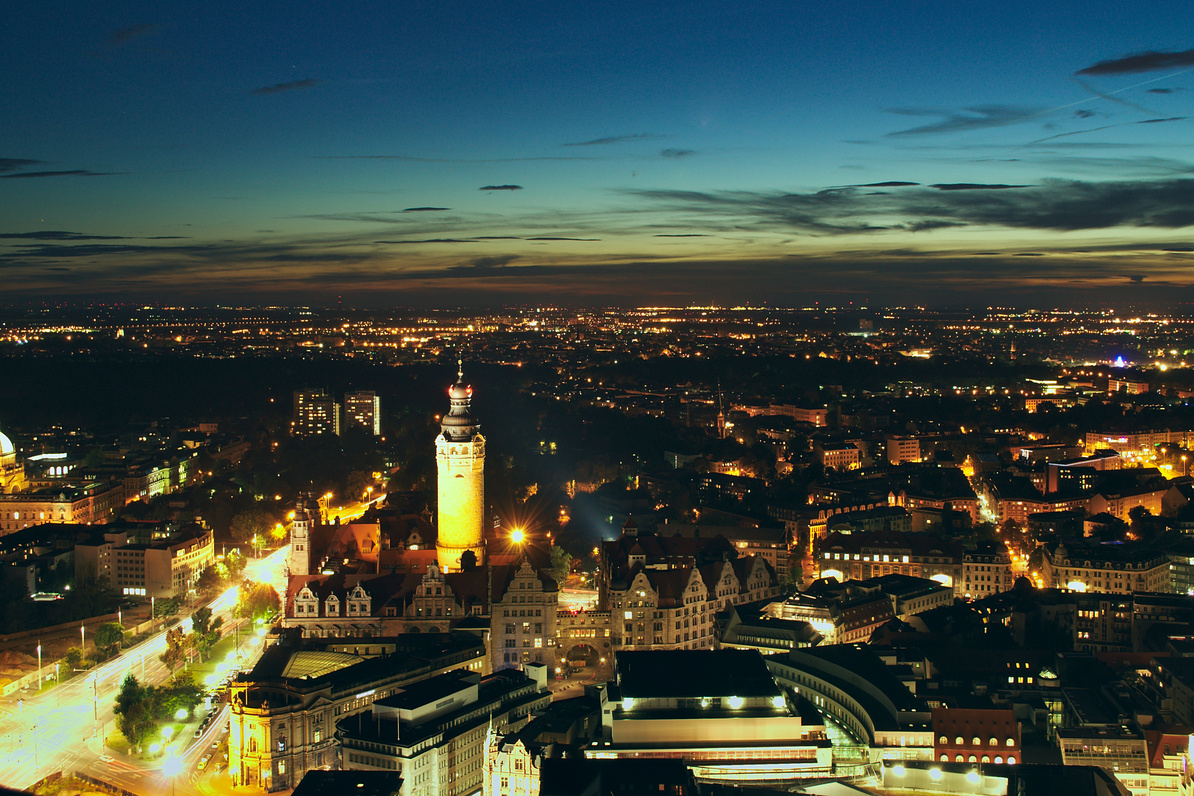 Leipzig at night