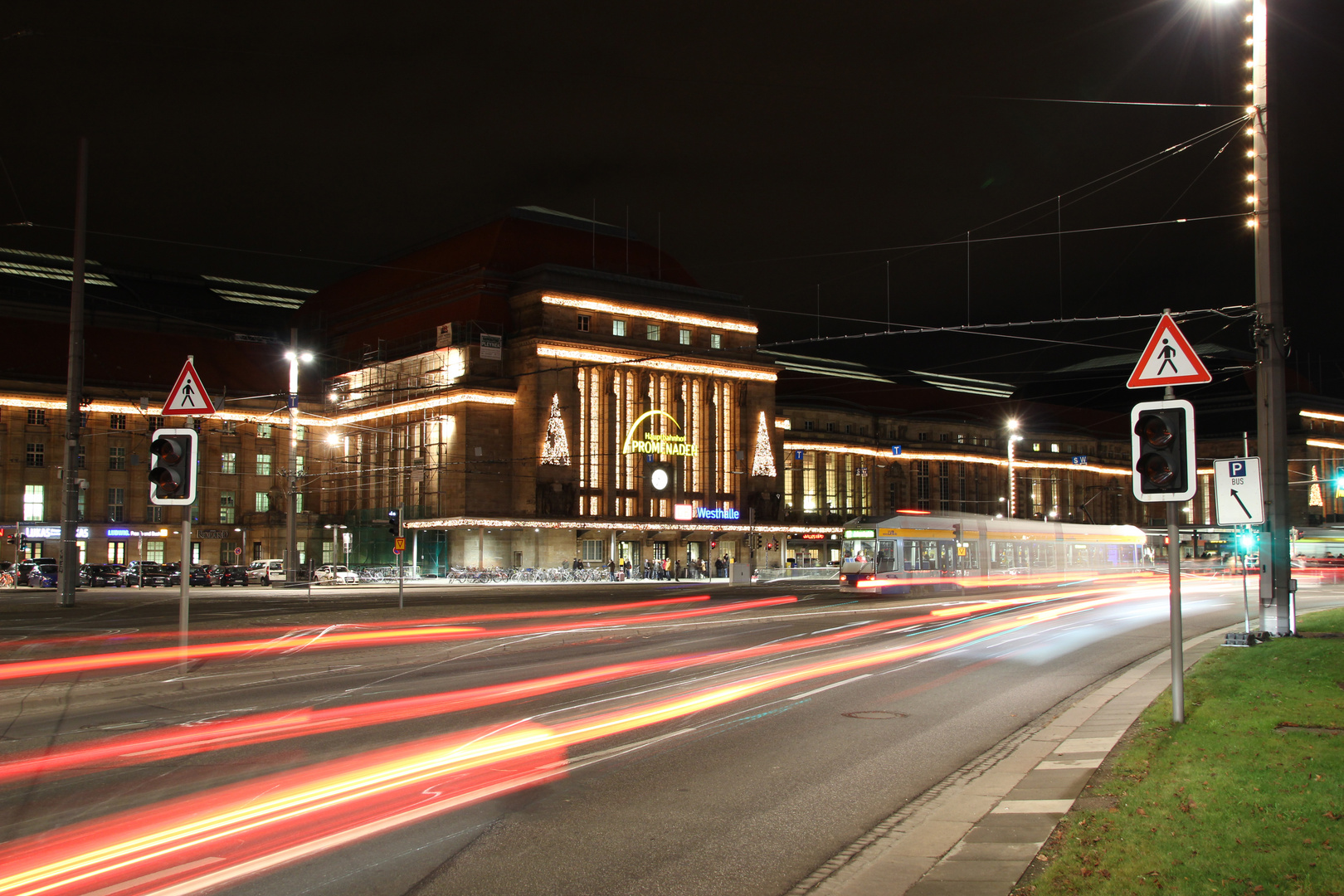 Leipzig at night- Hauptbahnhof