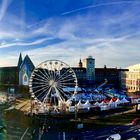 Leipzig Augustusplatz im Gegenlicht