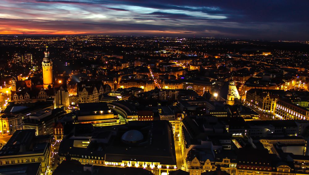 Leipzig bei Nacht von Baschti-L.E. 