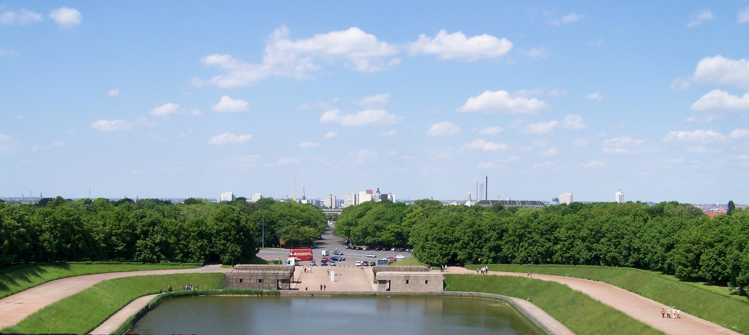 Leipzig Blick vom Völkerschlachtdenkmal