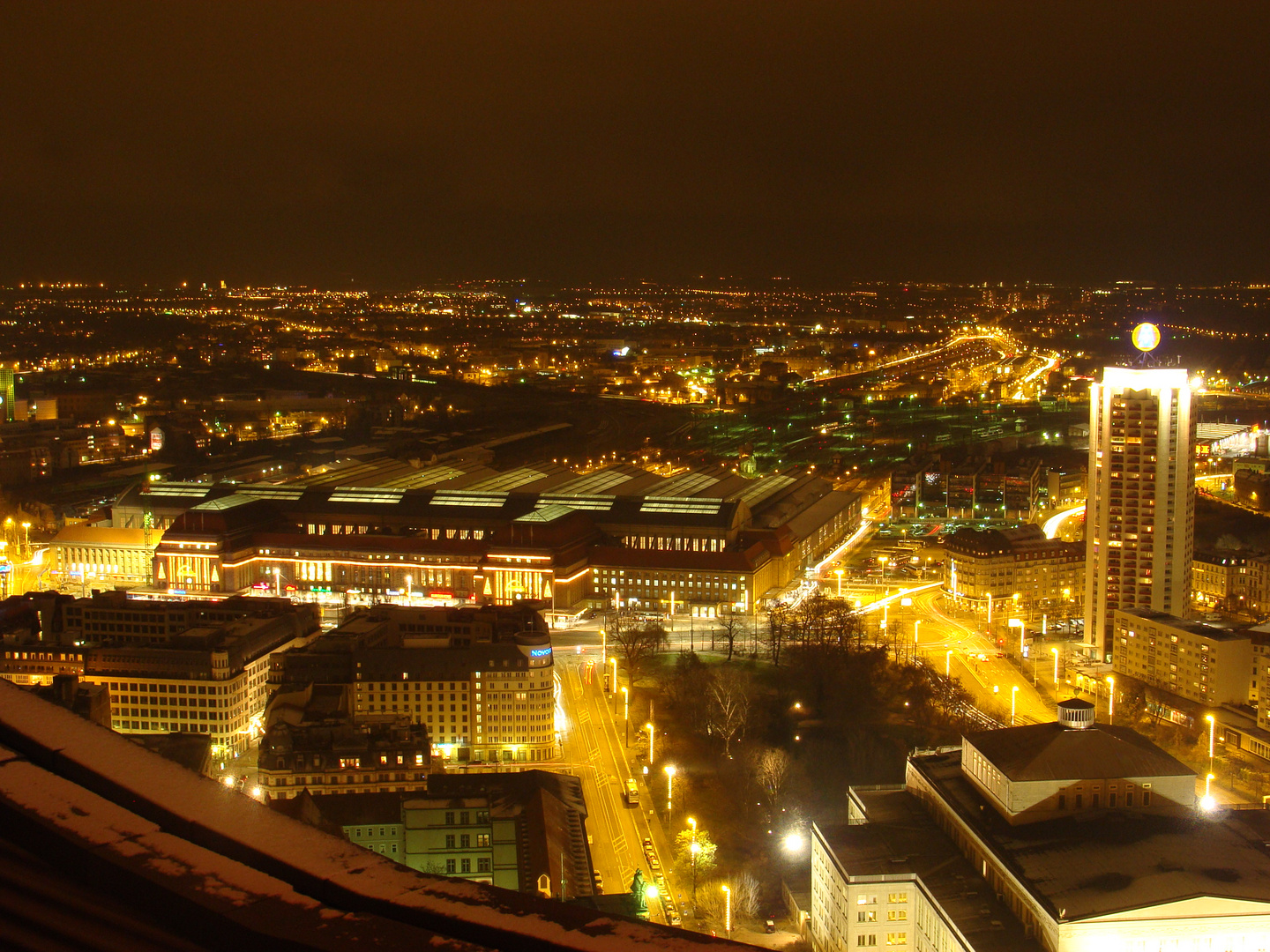 Leipzig Hbf bei Nacht