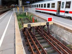 Leipzig Hbf - Prellbock Außenbahnsteig