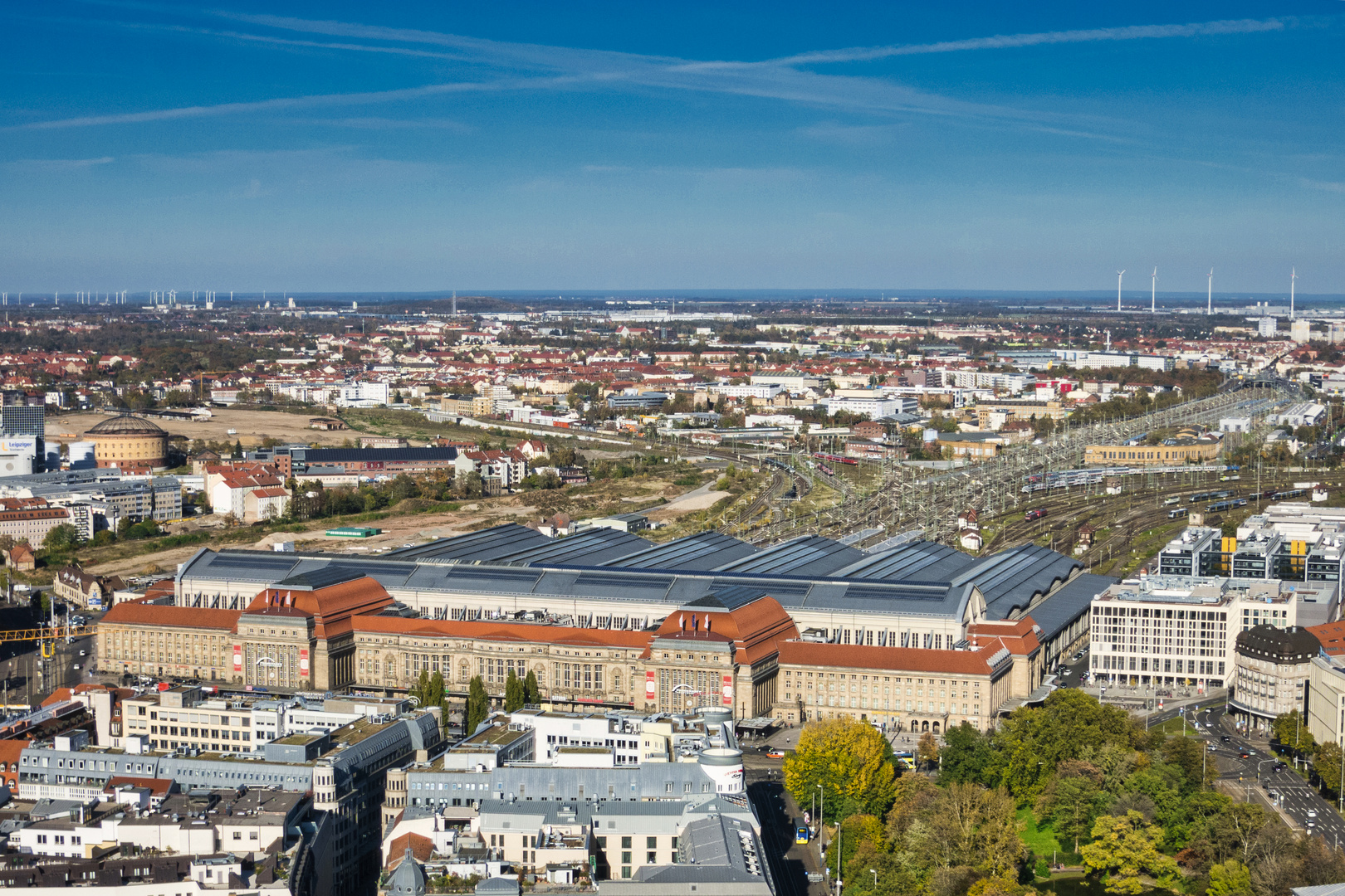 Leipzig Hbf von oben