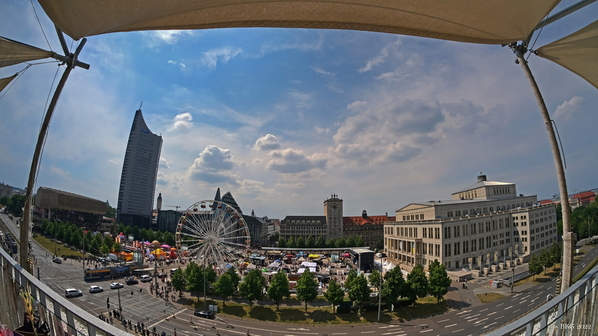 Leipzig im fisheye-Blick 