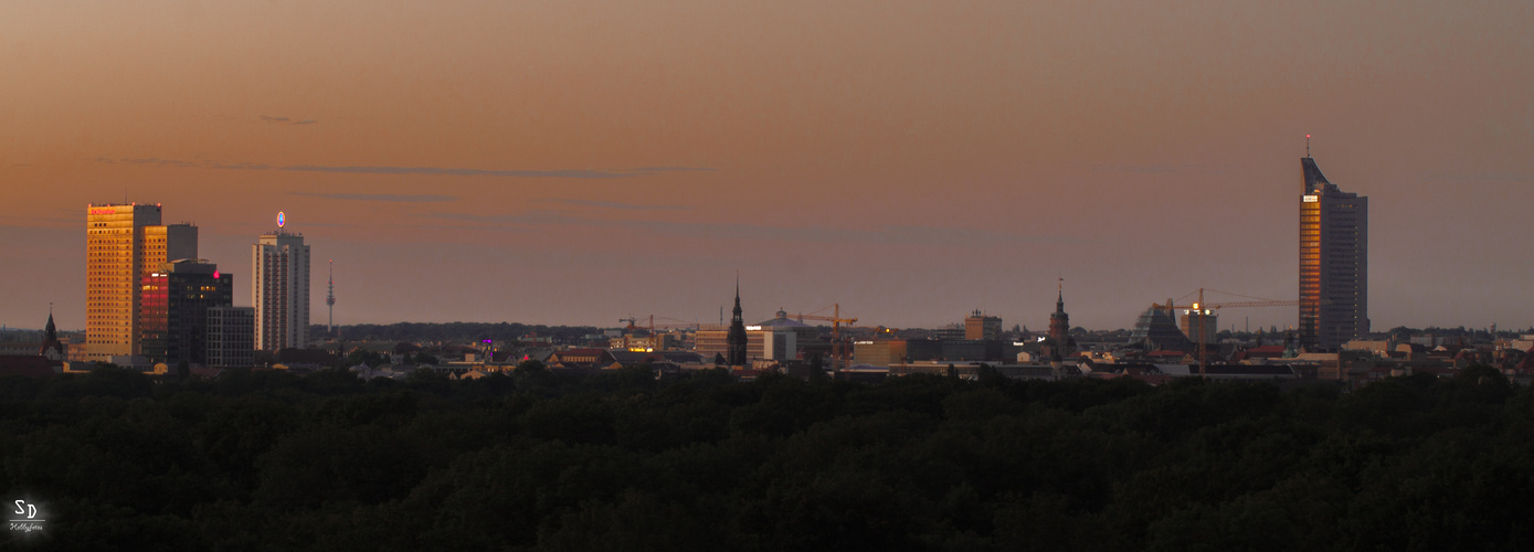 Leipzig im Sonnenaufgang