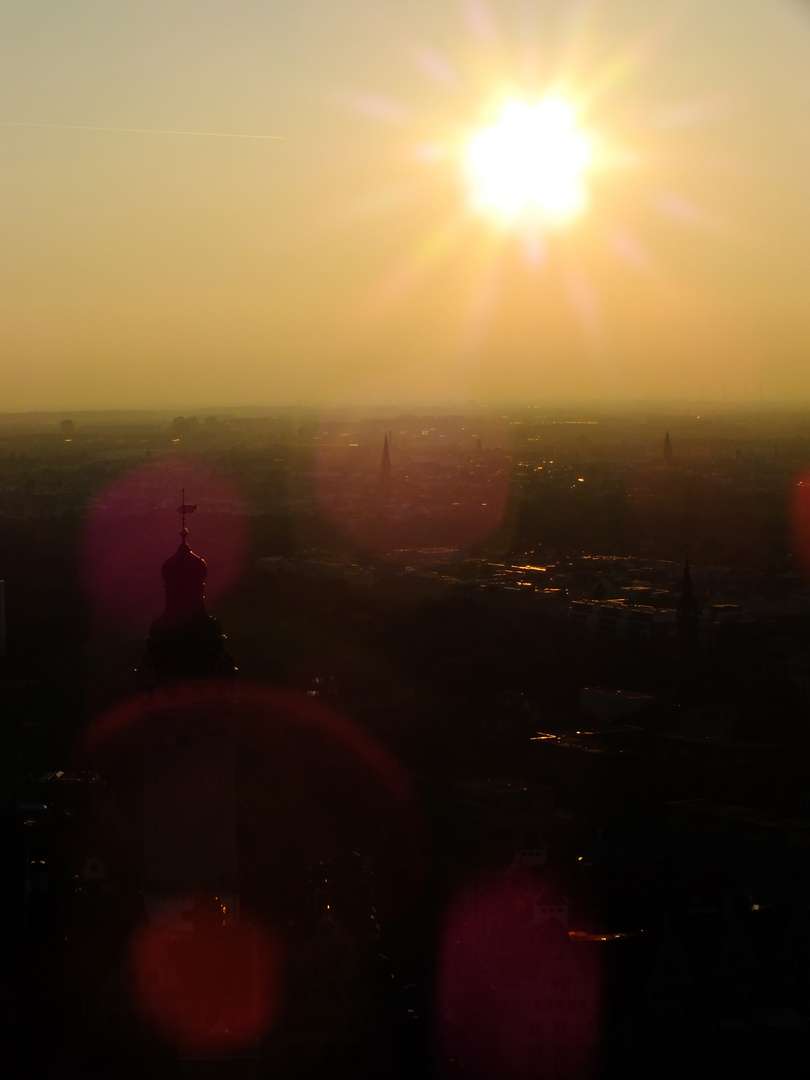 Leipzig im Sonnenuntergang