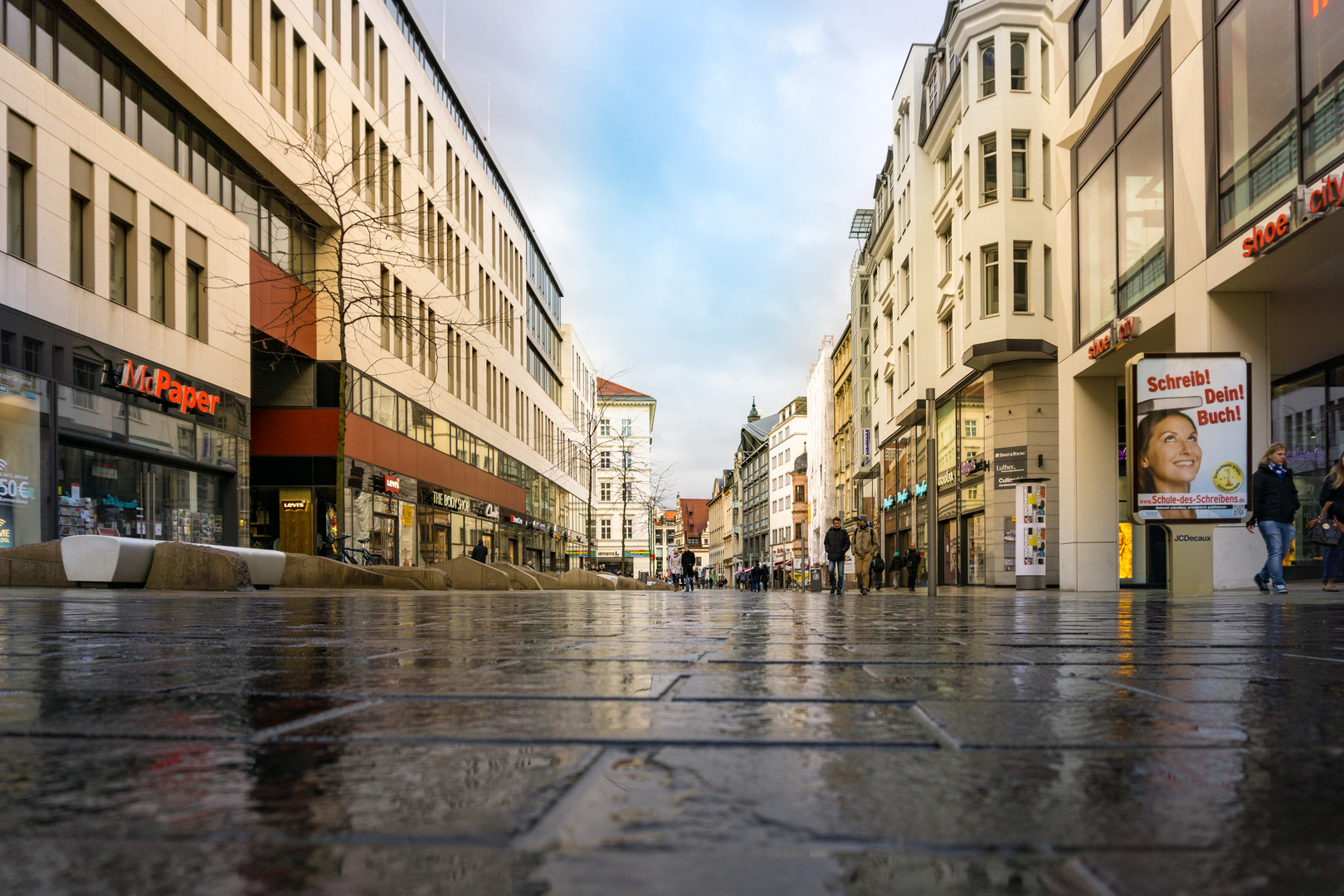 Leipzig Innenstadt nach Regen