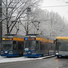 Leipzig Naunhofer Straße im Winter