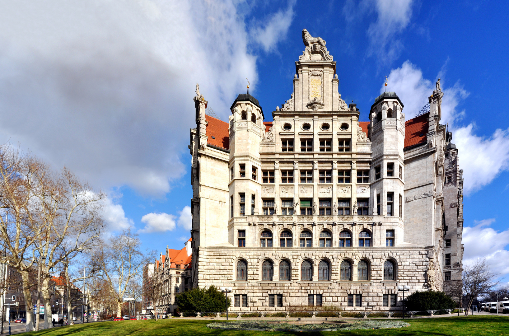 Leipzig Neues Rathaus Eckfassade am Martin-Luther-Ring