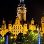 Leipzig neues Rathaus Nacht
