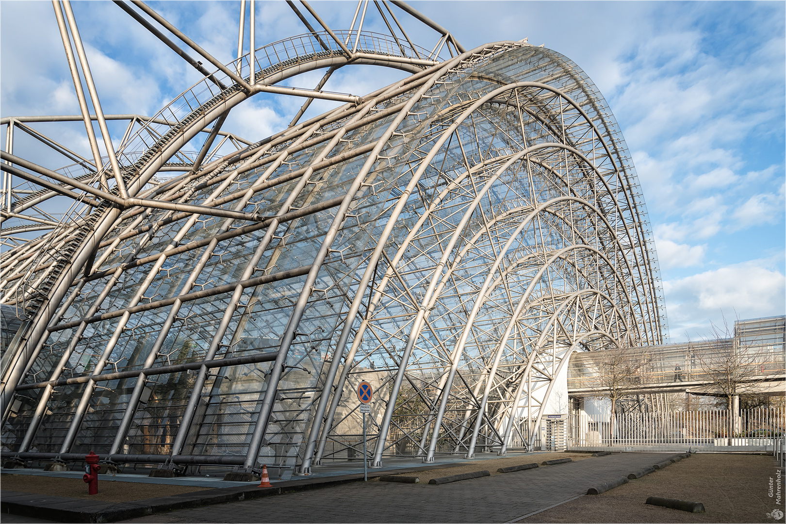 Leipzig, Ostgiebel der Glashalle