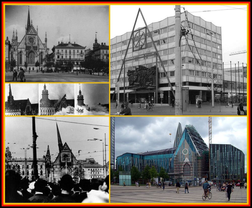 Leipzig, Paulinerkirche: 1910, 1968, 1990, 2012