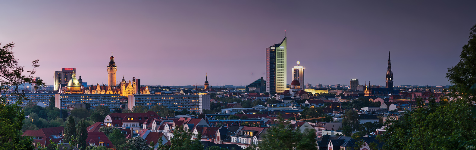 Leipzig skyline panorama