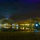 Leipziger Messe bei Nacht