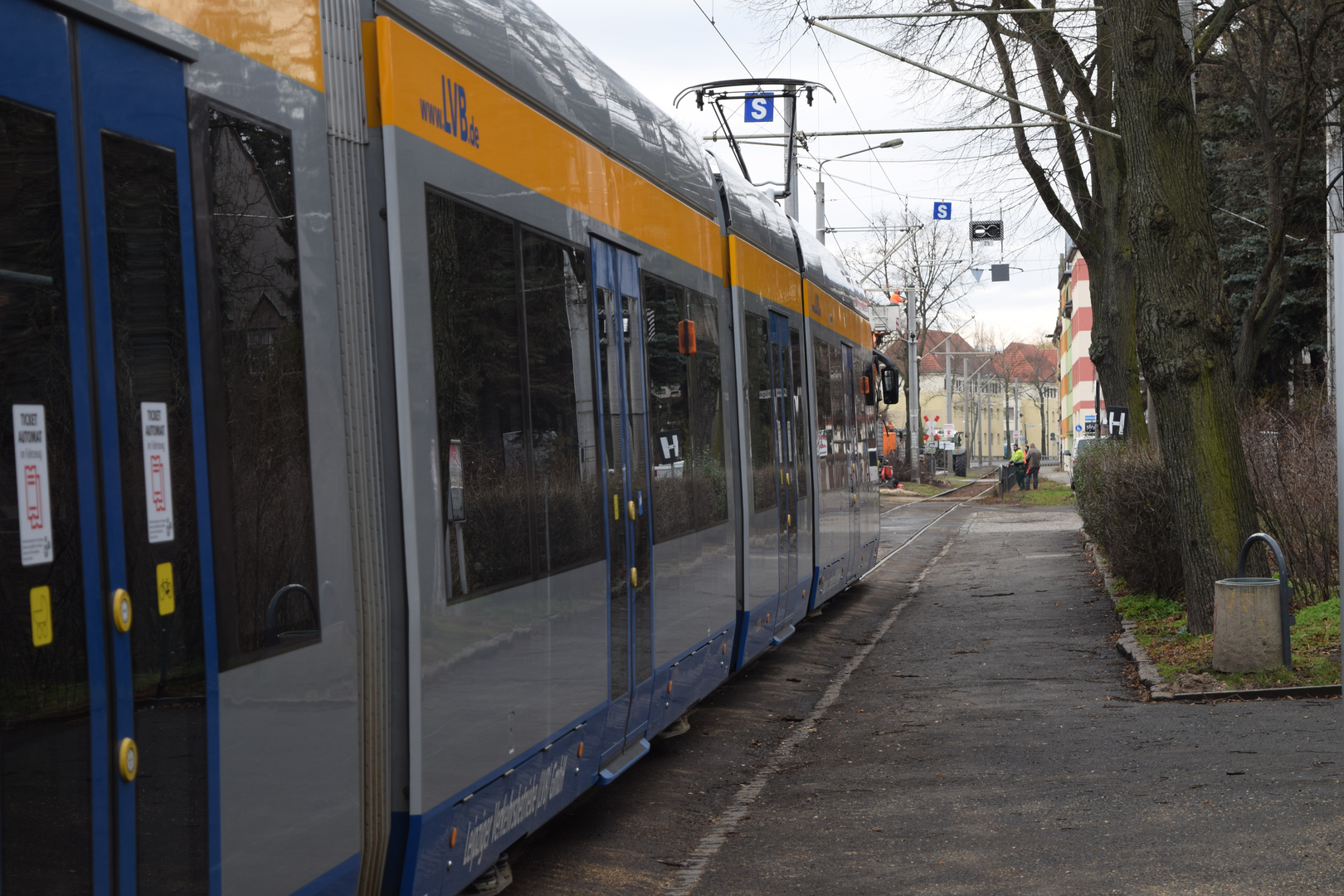 Leipziger Straßenbahn Abfahrtshaltestelle Taucha