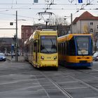 Leipziger Straßenbahn NGT6 und NB4