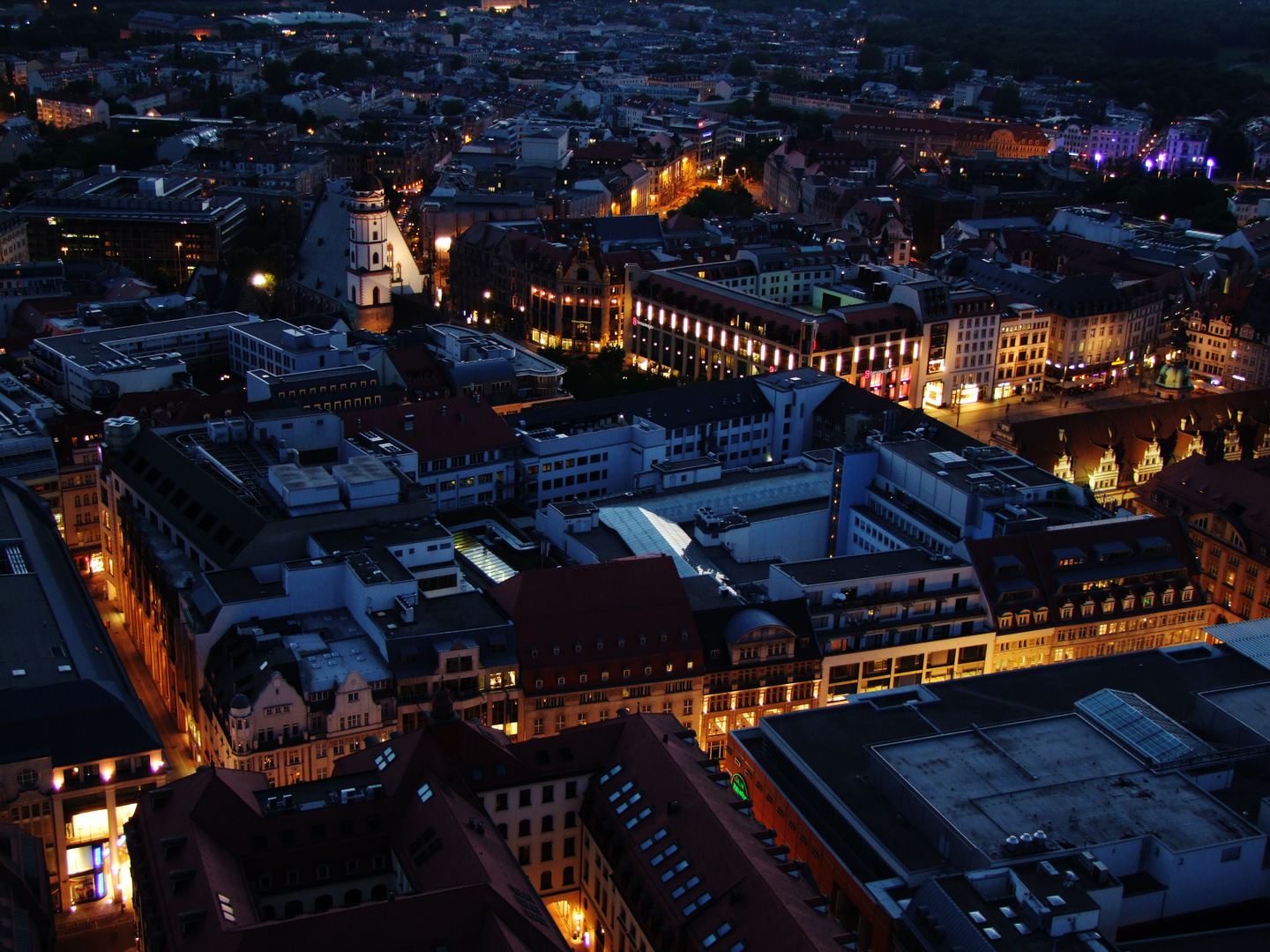 Leipziger-Zentrum bei Nacht