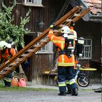 Leiternstellung für Löschangriff