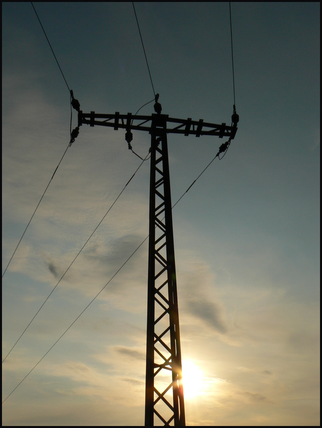 Leitung im Sonnenlicht