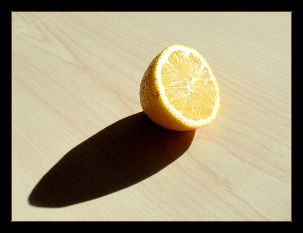 lemon with shadow