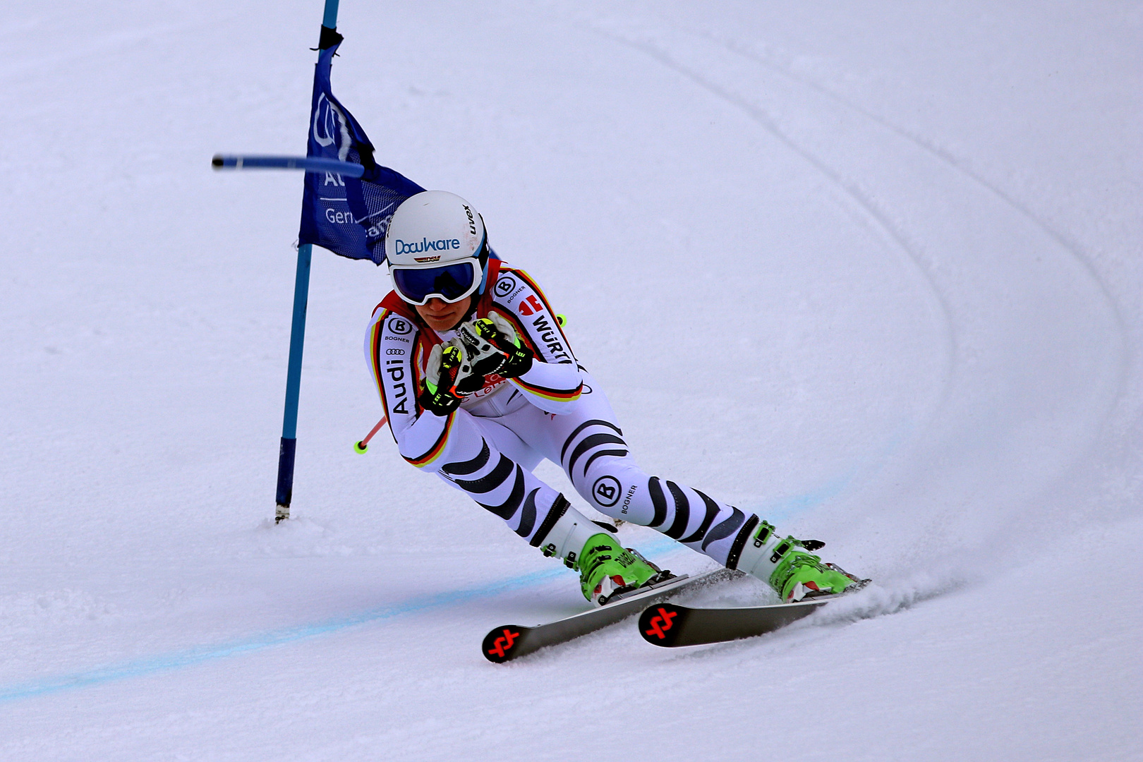 Lena Dürr, Siegerin im FIS Damen Riesenslalom ...