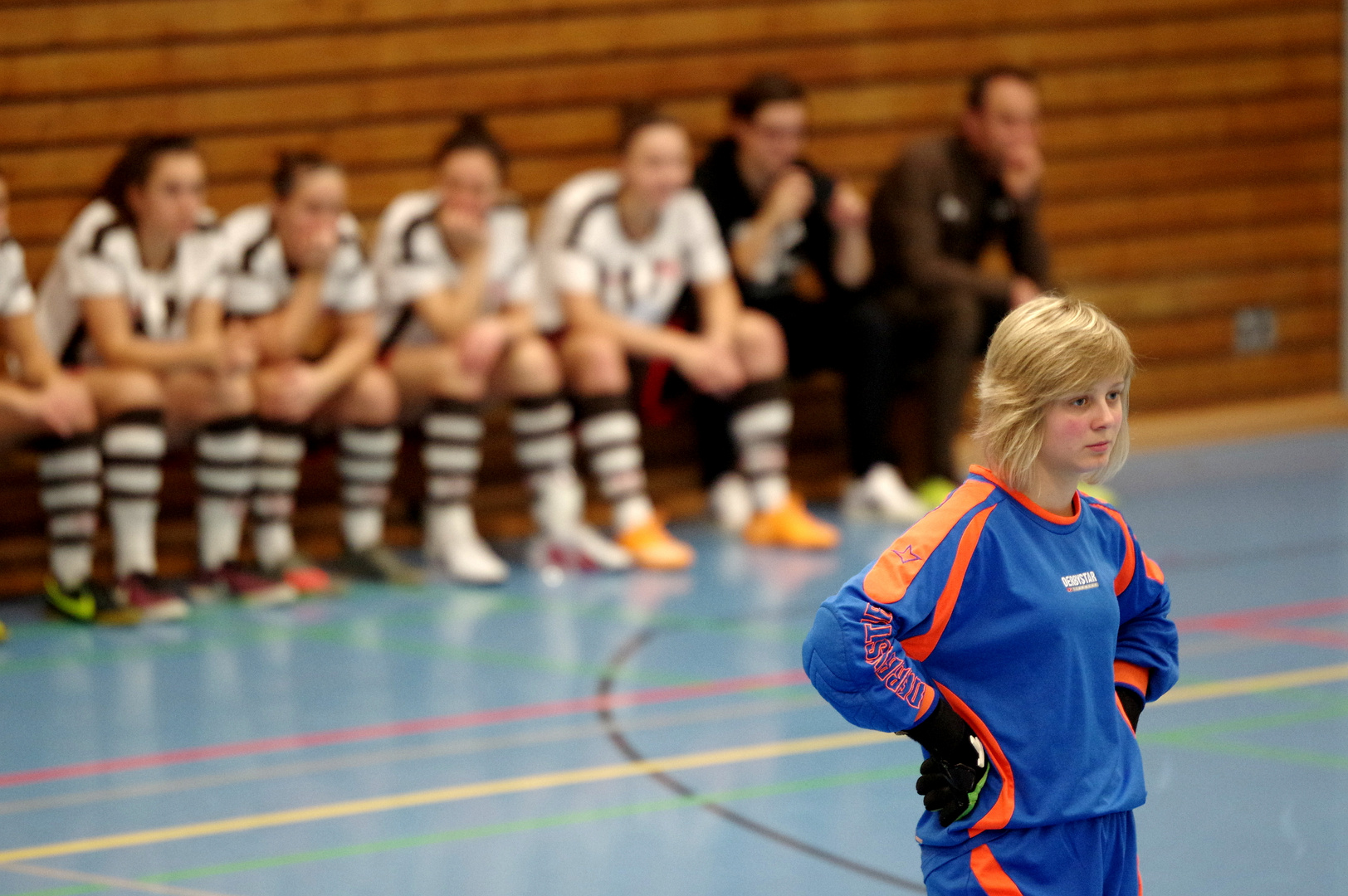 Lena unser vielversprechender Nachwuchs im Tor