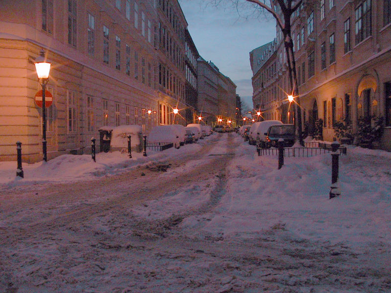 Lenaugasse im Winter