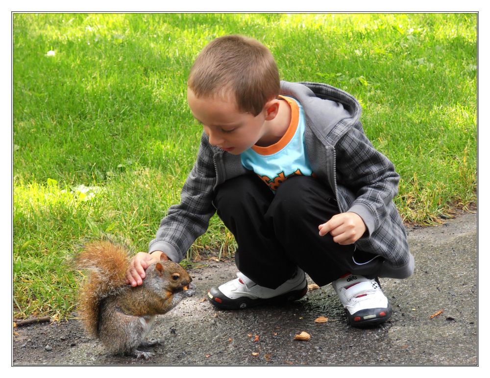 L'enfant et l'écureuil