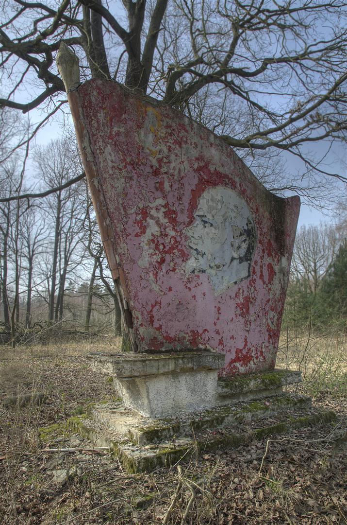 Lenin memorial at an abandonded Soviet military air base