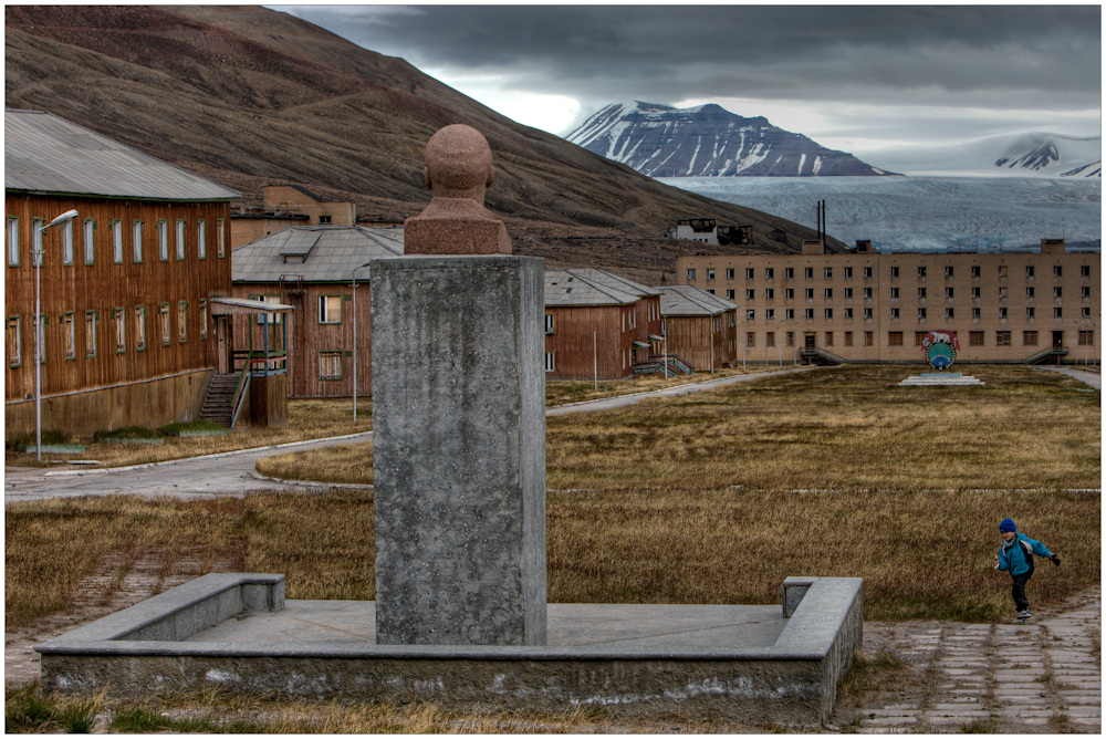 Leninplatz in Pyramiden