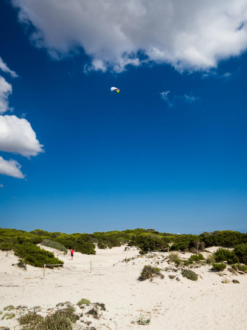 Lenkdrachen am Strand Es Trenc