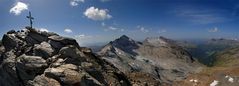 ... Lenkstein (3.237m) mit Blick auf Hochgall (3.436) und Schneebiger Nock (3.358m) ...