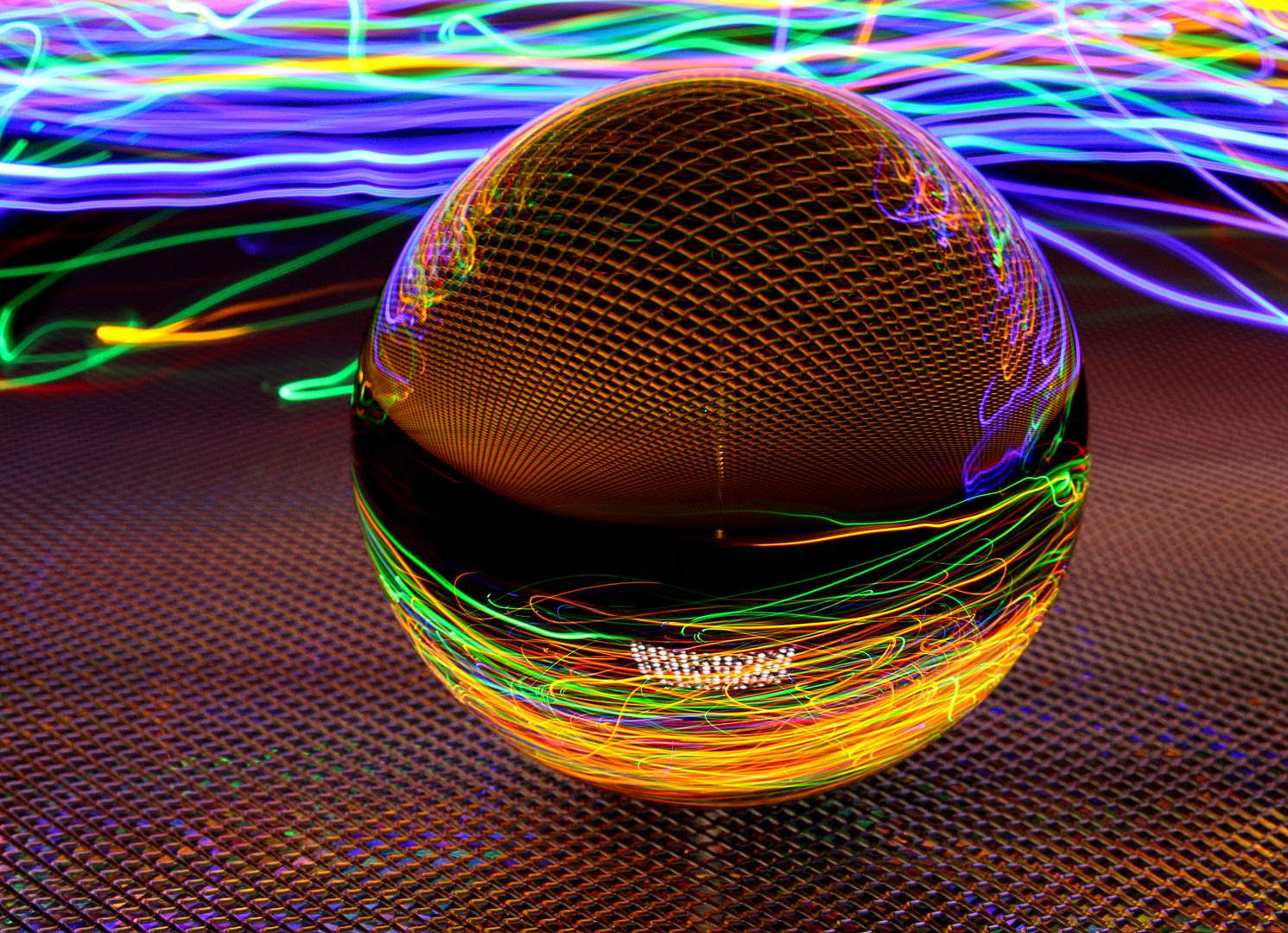 Lens ball meets light painting