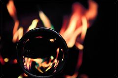 lensball on fire