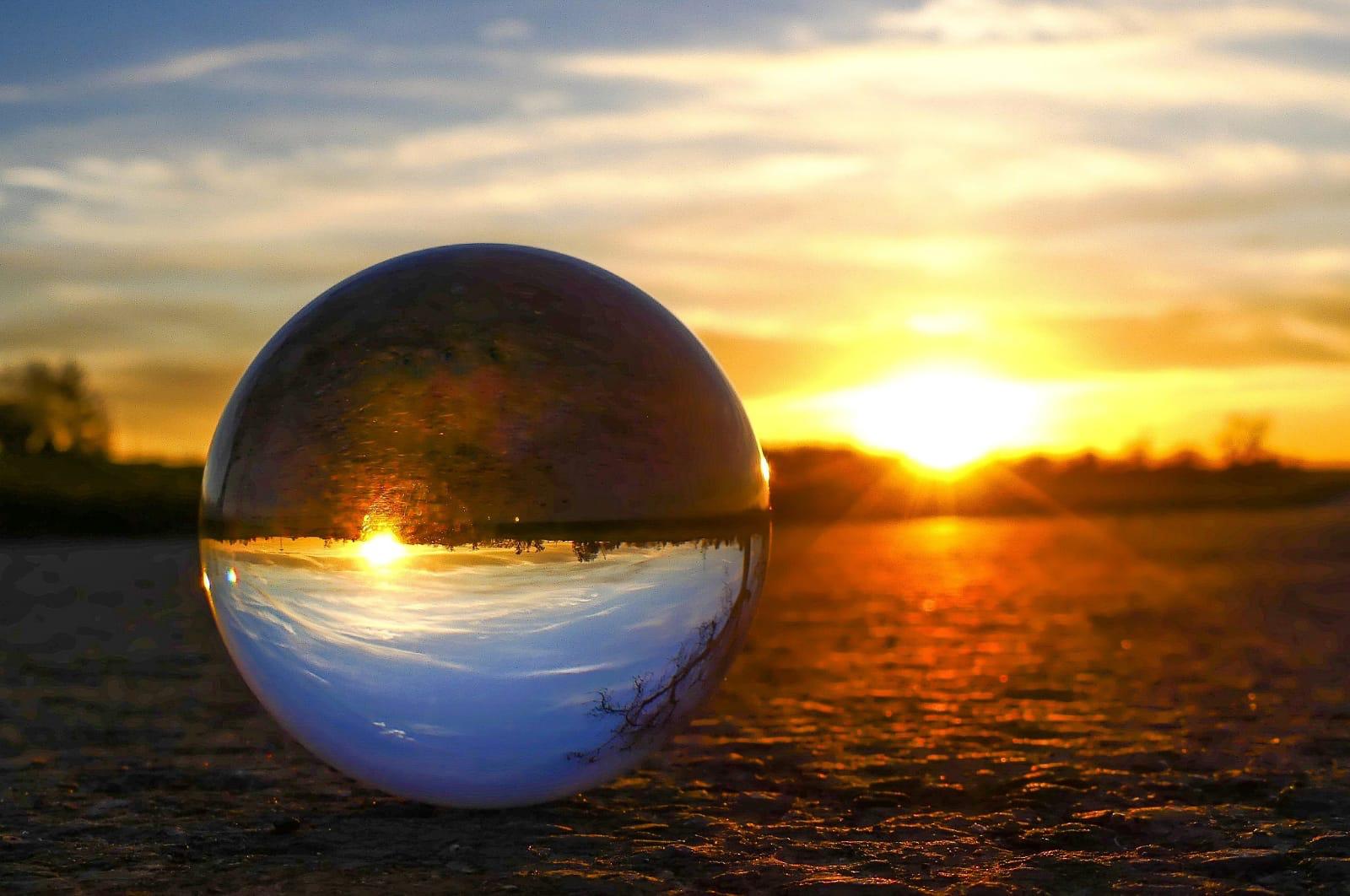 Lensball Sonnenuntergang 