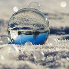 Lensball weiß-blau