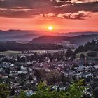 Lenzburg, Sonnenaufgang über Lenzburg