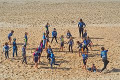 L’équipe des bleus sur la plage  de Capbreton