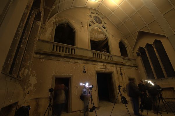 l'equipe photo pour une soiree light painting et urbex