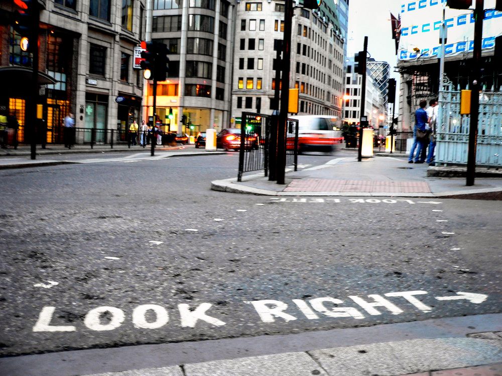 Lernen im Linksverkehr, London von borboleta. 