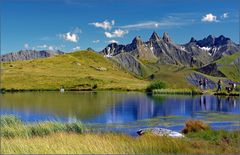 les aiguilles d arves vues du lac guichard 